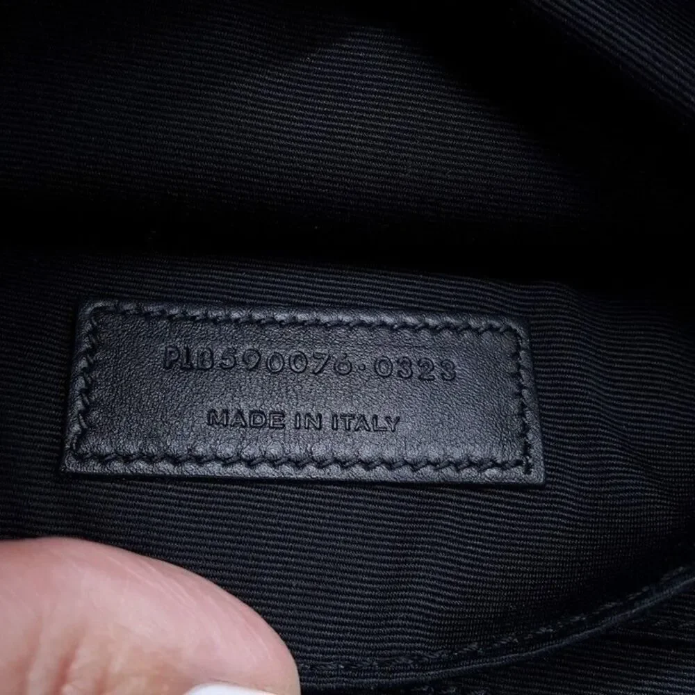 SAINT LAURENT Marsupio Black Canvas Belt Bag Logo Monogram Authentic Luxury YSL